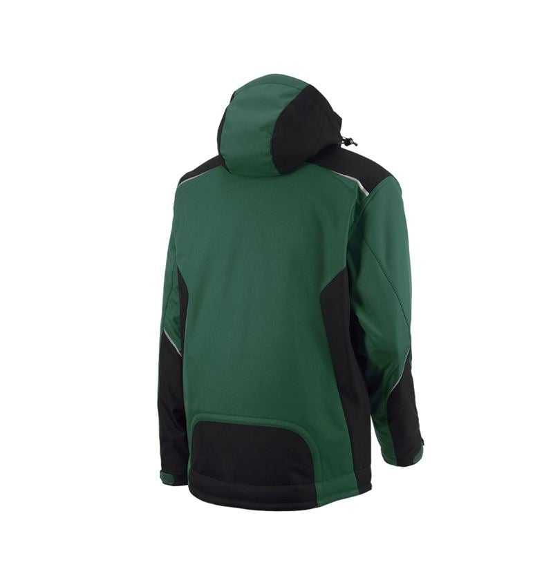 Cold: Softshell jacket e.s.motion + green/black 3
