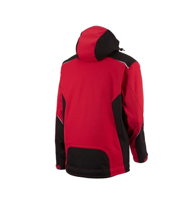 Cold: Softshell jacket e.s.motion + red/black 3