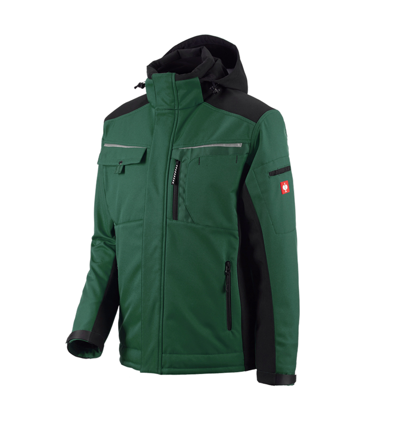 Joiners / Carpenters: Softshell jacket e.s.motion + green/black 2