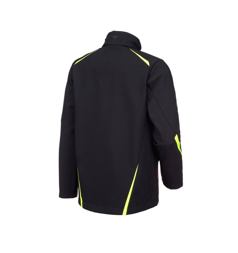 Work Jackets: Softshell jacket e.s.motion 2020 + black/high-vis yellow/high-vis orange 3