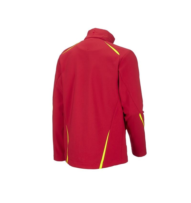 Work Jackets: Softshell jacket e.s.motion 2020 + fiery red/high-vis yellow 4
