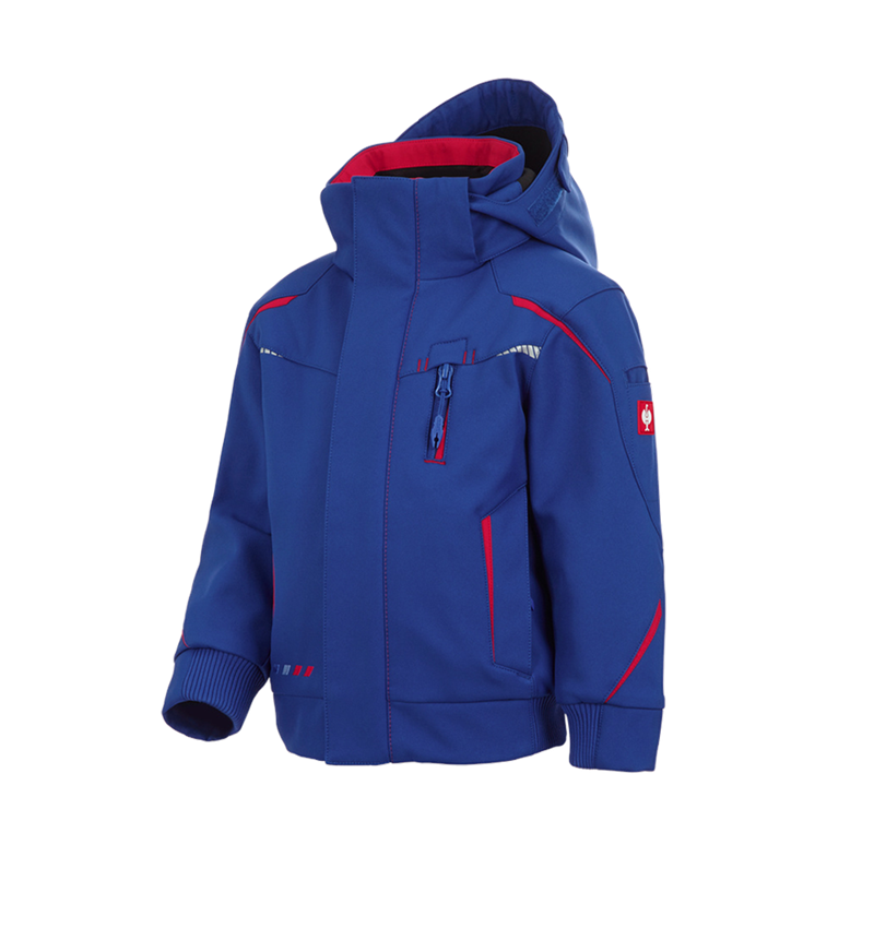 Jackets: Winter softshell jacket e.s.motion 2020,children's + royal/fiery red