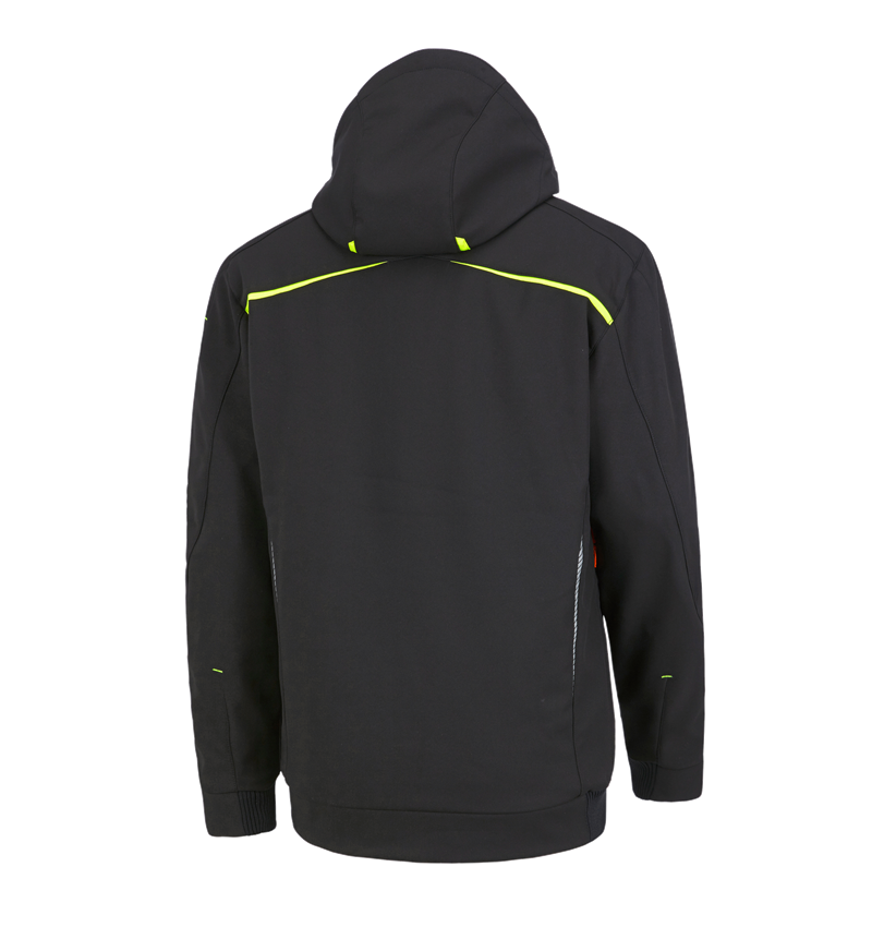 Work Jackets: Winter softshell jacket e.s.motion 2020, men's + black/high-vis yellow/high-vis orange 7