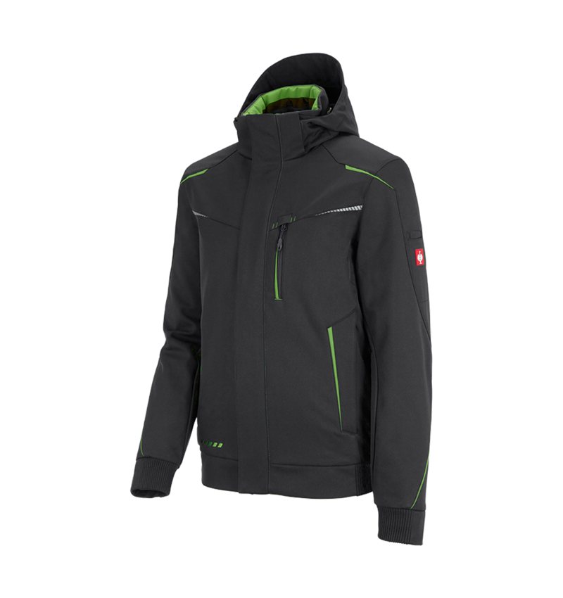 Work Jackets: Winter softshell jacket e.s.motion 2020, men's + black/seagreen 6