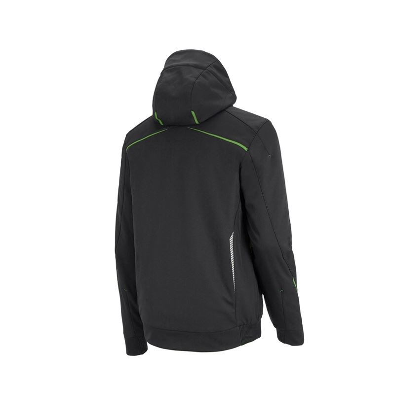 Work Jackets: Winter softshell jacket e.s.motion 2020, men's + black/seagreen 7