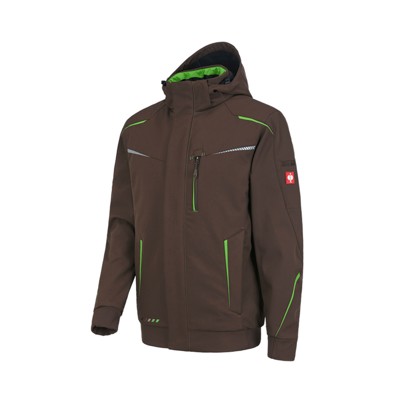 Work Jackets: Winter softshell jacket e.s.motion 2020, men's + chestnut/seagreen 2