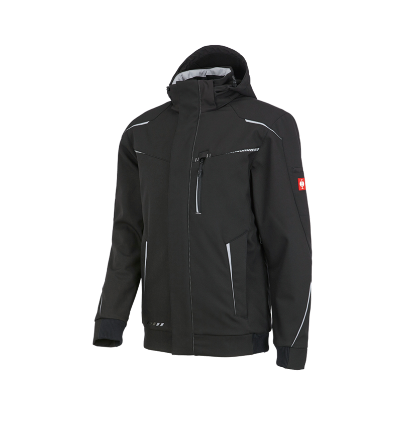 Work Jackets: Winter softshell jacket e.s.motion 2020, men's + black/platinum 2