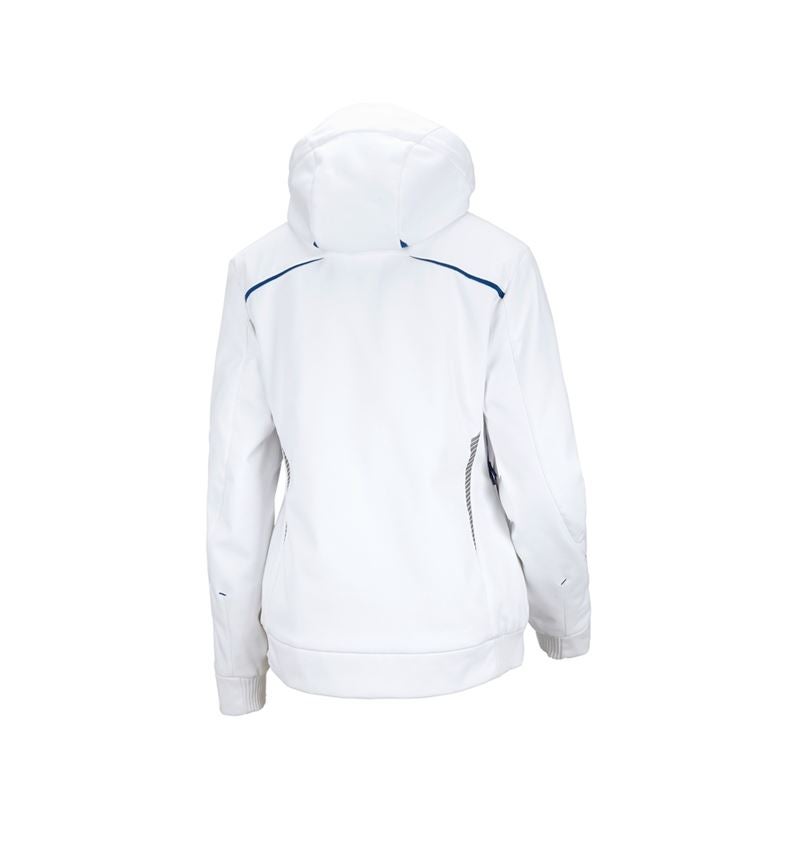 Work Jackets: Winter softshell jacket e.s.motion 2020, ladies' + white/gentianblue 4