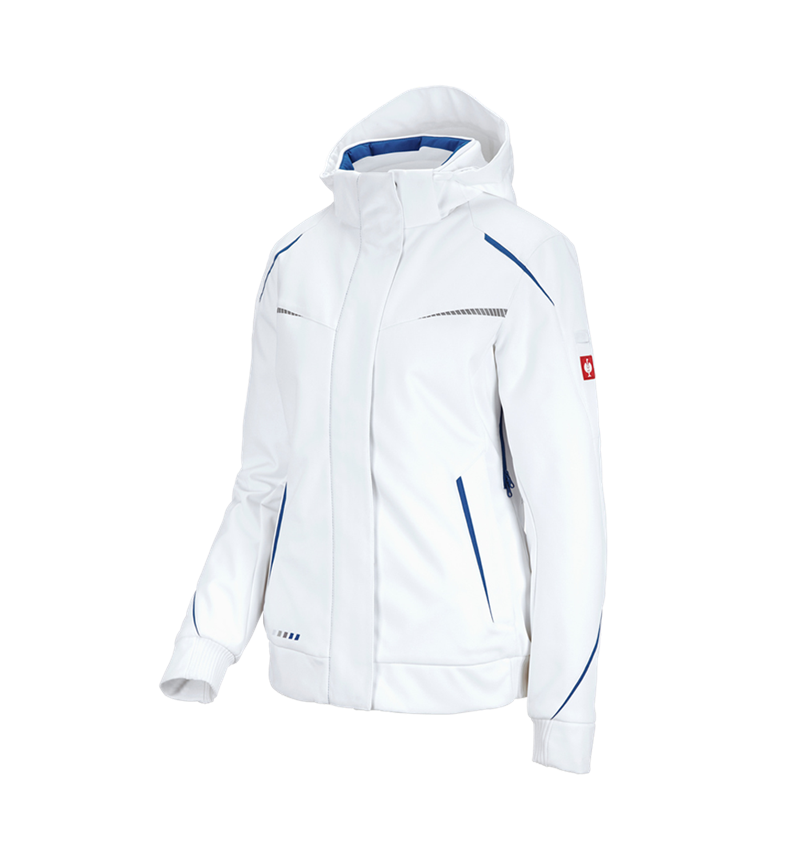 Work Jackets: Winter softshell jacket e.s.motion 2020, ladies' + white/gentianblue 3