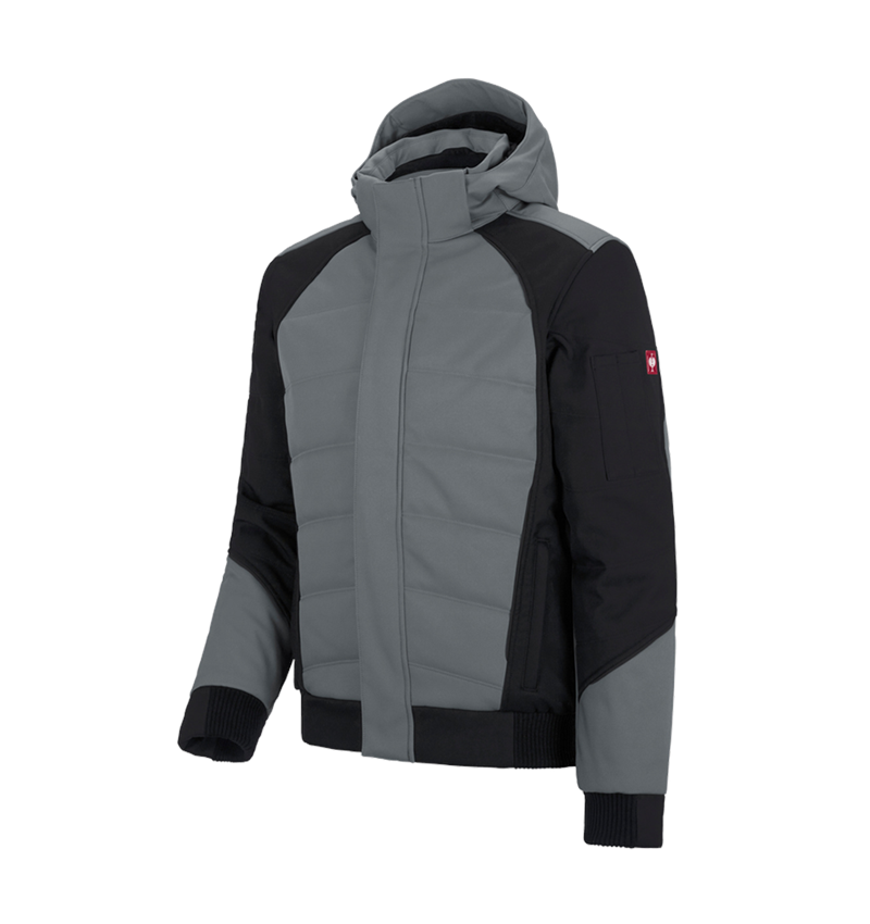 Joiners / Carpenters: Winter softshell jacket e.s.vision + cement/black 2