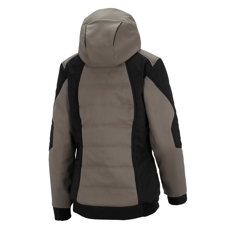Work Jackets: Winter softshell jacket e.s.vision, ladies' + stone/black 3
