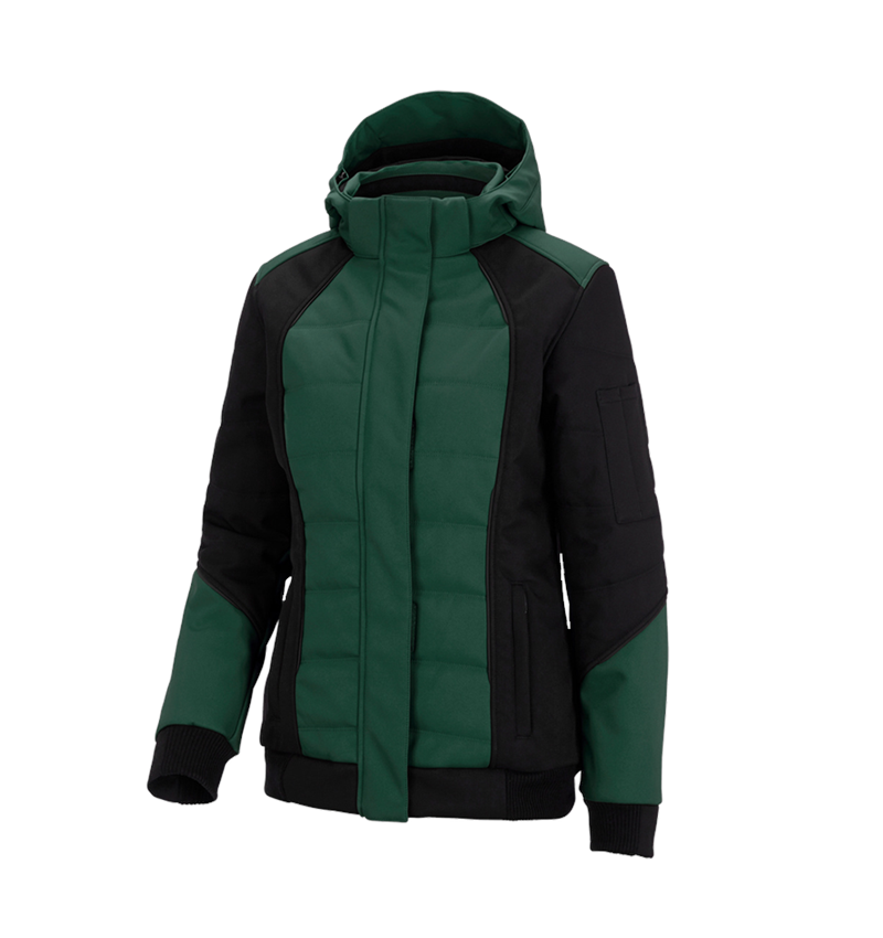 Gardening / Forestry / Farming: Winter softshell jacket e.s.vision, ladies' + green/black 2
