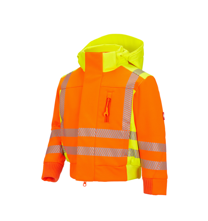 Jackets: High-vis winter softsh. jacket e.s.motion 2020,c + high-vis orange/high-vis yellow