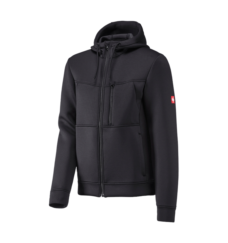 Work Jackets: Hooded jacket climafoam e.s.dynashield + black melange 2