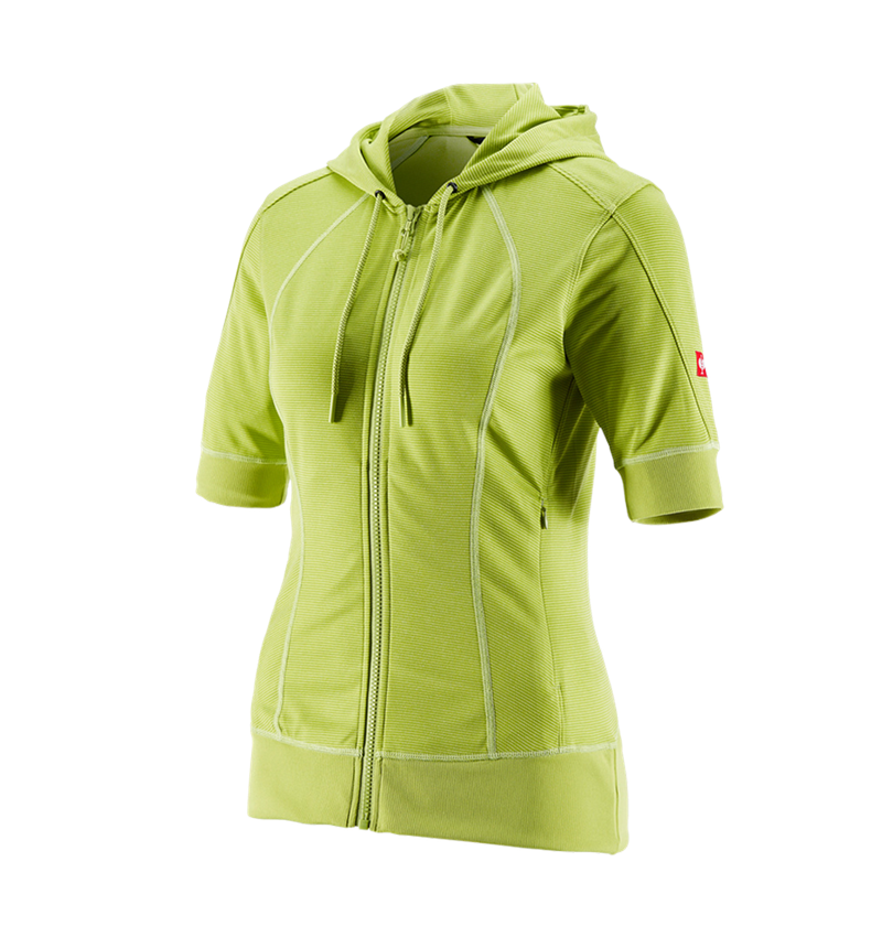 Shirts, Pullover & more: e.s.Funct. hooded jacket stripe 3/4-sleeve,ladies' + maygreen 1
