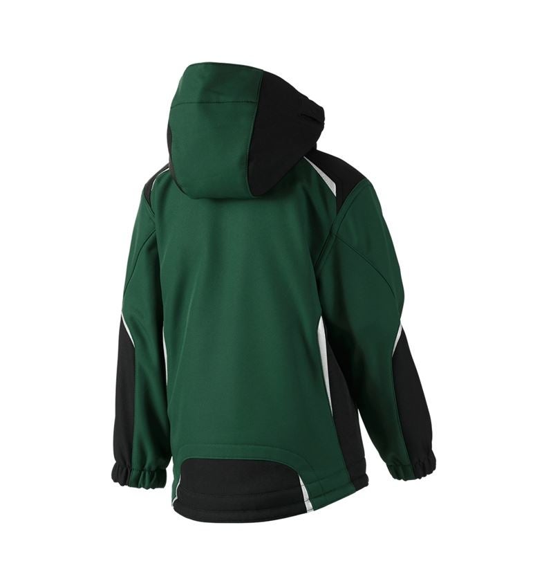 Jackets: Children's softshell jacket e.s.motion + green/black 1