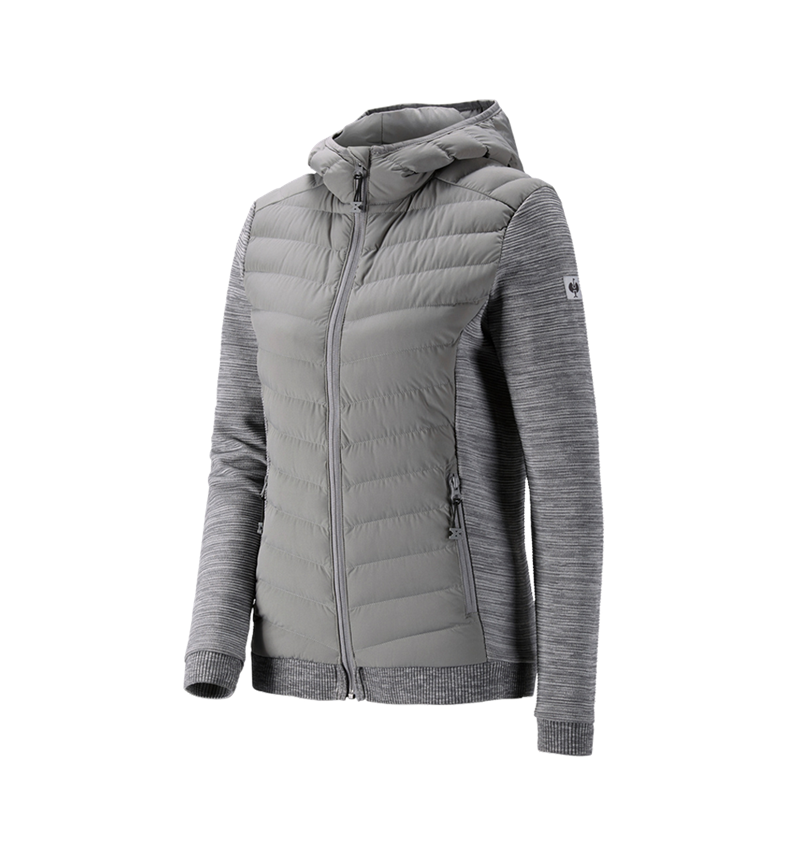 Topics: Hybrid hooded knitted jacket e.s.motion ten,ladies + granite melange 1