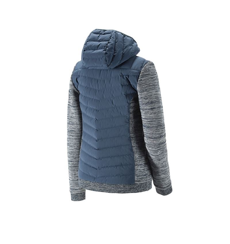 Topics: Hybrid hooded knitted jacket e.s.motion ten,ladies + slateblue melange 3