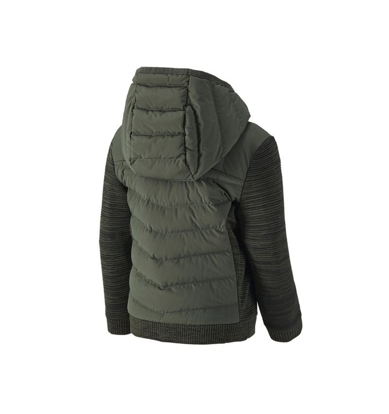 Jackets: Hybrid hooded knitted jacket e.s.motion ten,child. + disguisegreen melange 2