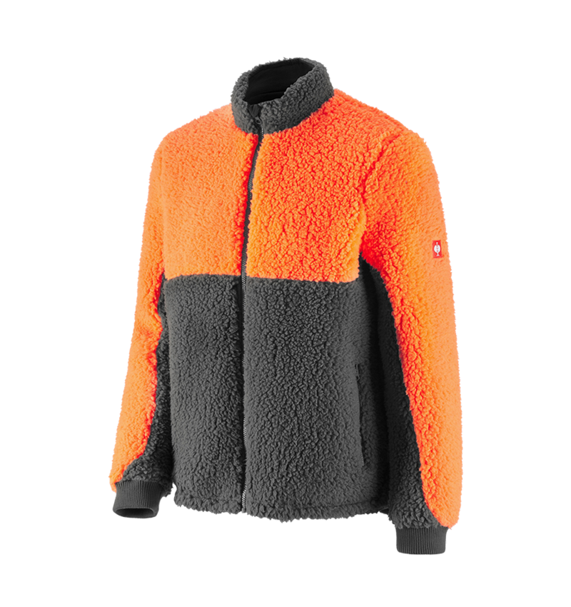 Gardening / Forestry / Farming: e.s. Forestry faux fur jacket + high-vis orange/carbongrey 2