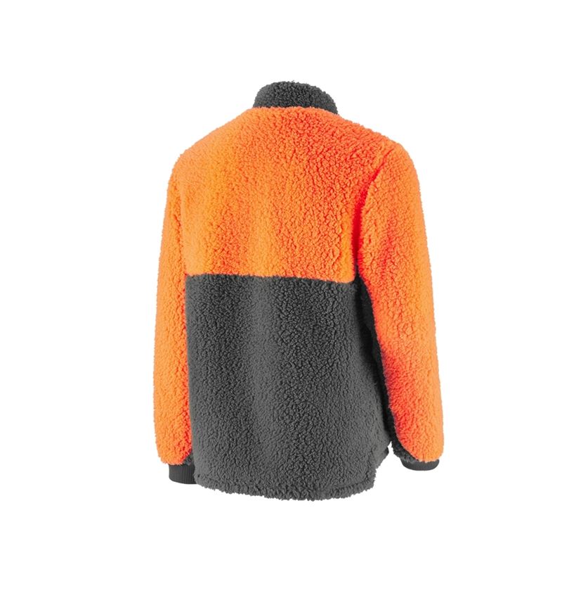 Cold: e.s. Forestry faux fur jacket + high-vis orange/carbongrey 3