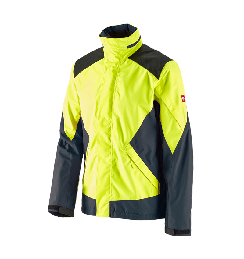 Work Jackets: e.s. Forestry rain jacket + high-vis yellow/cosmosblue 2