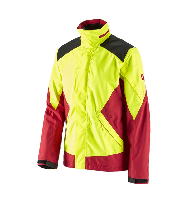 Work Jackets: e.s. Forestry rain jacket + high-vis yellow/fiery red 2