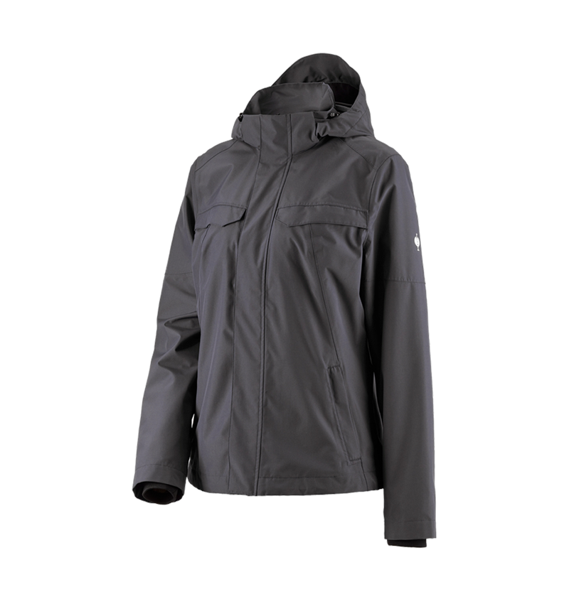 Hybrid fleece hoody jacket e.s.concrete, ladies' anthracite
