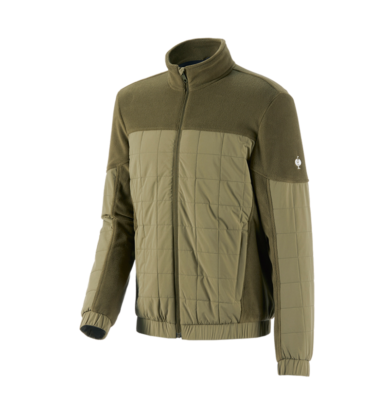 Topics: Hybrid fleece jacket e.s.concrete + mudgreen/stipagreen 2