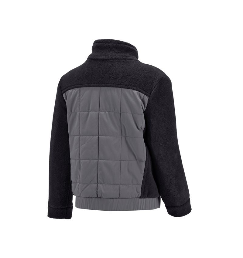 Jackets: Hybrid fleece jacket e.s.concrete, children's + black/basaltgrey 3