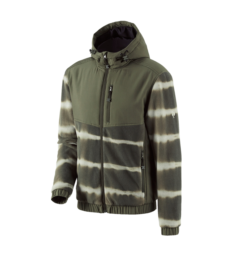 Topics: Hybrid fleece hoody jacket tie-dye e.s.motion ten + disguisegreen/moorgreen 3