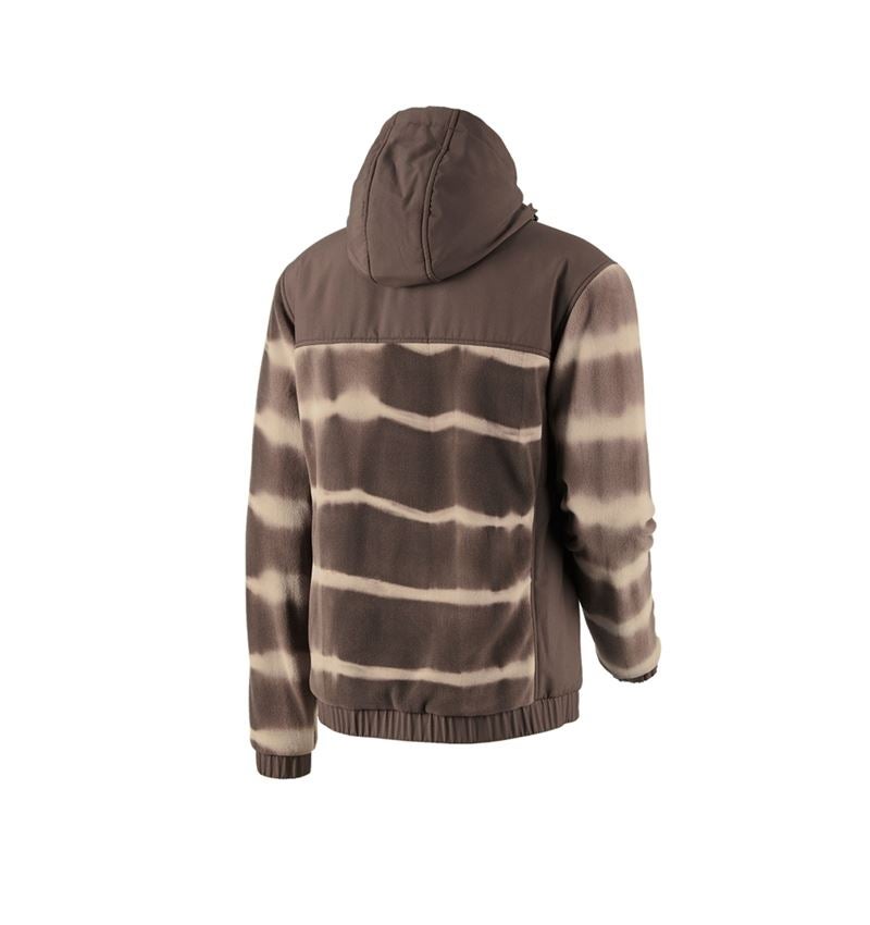 Topics: Hybrid fleece hoody jacket tie-dye e.s.motion ten + chestnut/pecanbrown 3