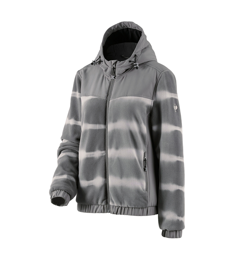 Topics: Hybr.fleece hoody jacket tie-dye e.s.motion ten,l. + granite/opalgrey 2