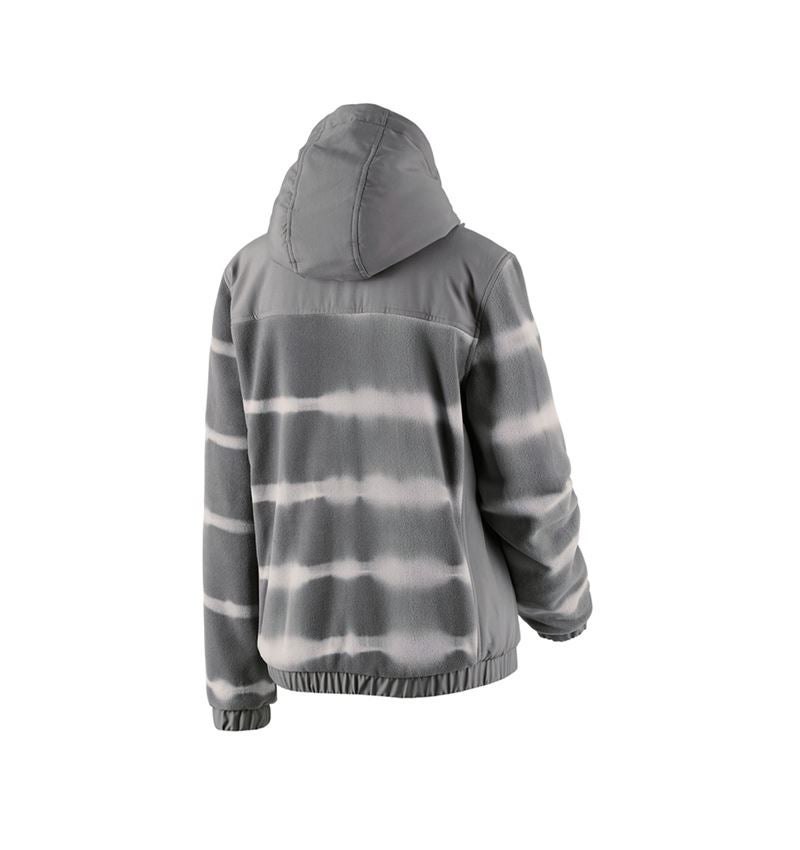 Topics: Hybr.fleece hoody jacket tie-dye e.s.motion ten,l. + granite/opalgrey 3