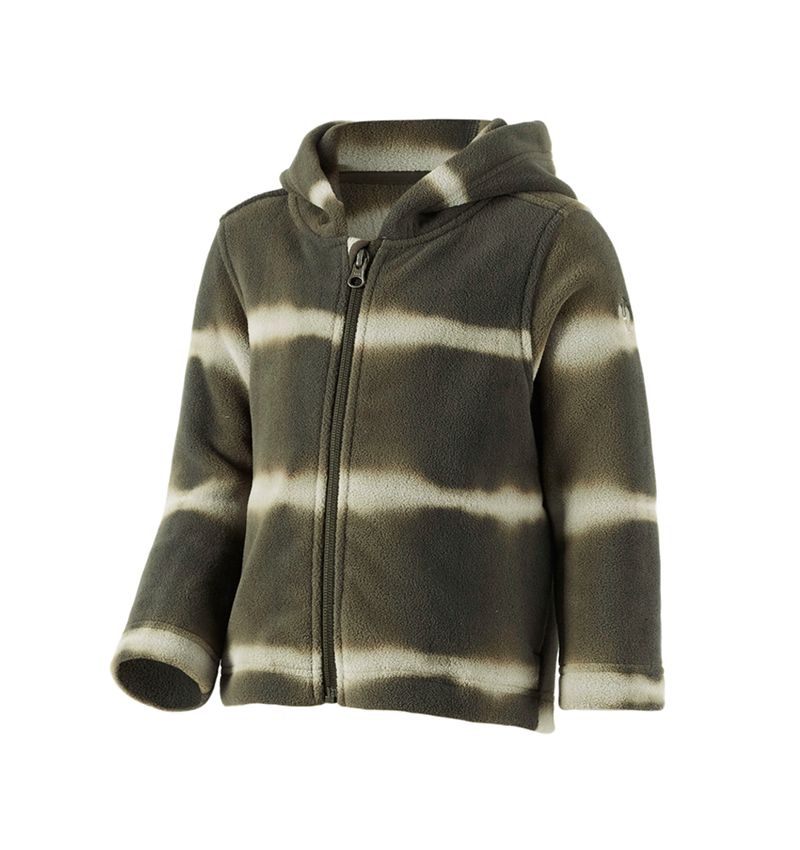 Work Jackets: Fleece hoody jacket tie-dye e.s.motion ten, child. + disguisegreen/moorgreen 2