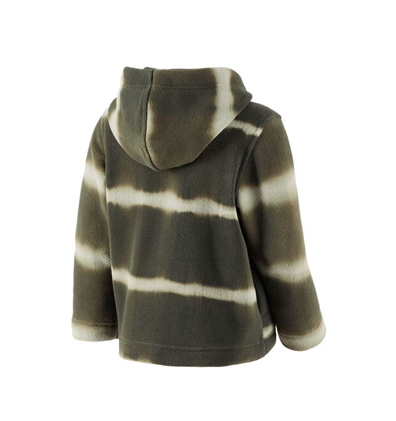 Work Jackets: Fleece hoody jacket tie-dye e.s.motion ten, child. + disguisegreen/moorgreen 3