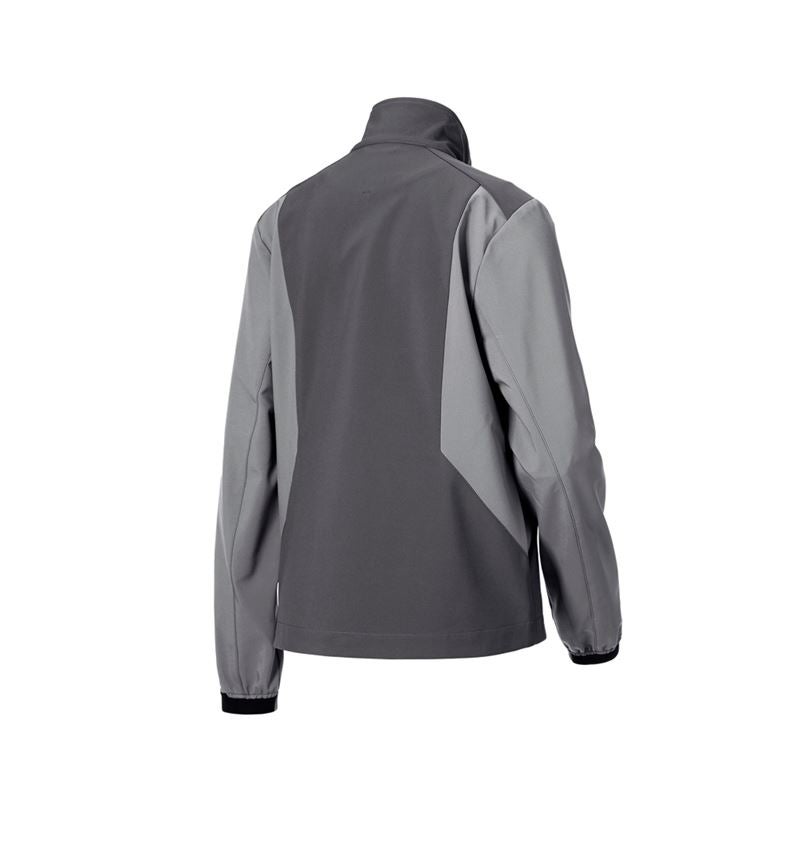 Work Jackets: Softshell jacket e.s.trail pure, ladies' + carbongrey/basaltgrey 9