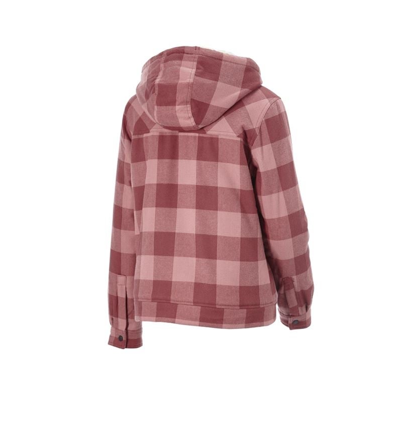 Work Jackets: Check-hooded jacket e.s.iconic, ladies' + quartz pink/oxidred 5