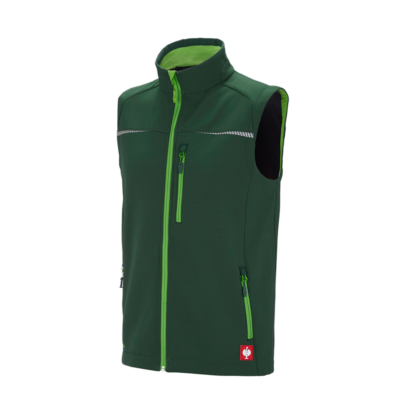 Joiners / Carpenters: Softshell bodywarmer e.s.motion 2020 + green/seagreen 2
