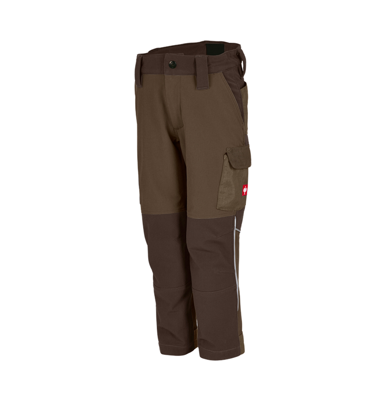 Trousers: Funct. cargo trousers e.s.dynashield, children's + hazelnut/chestnut 2