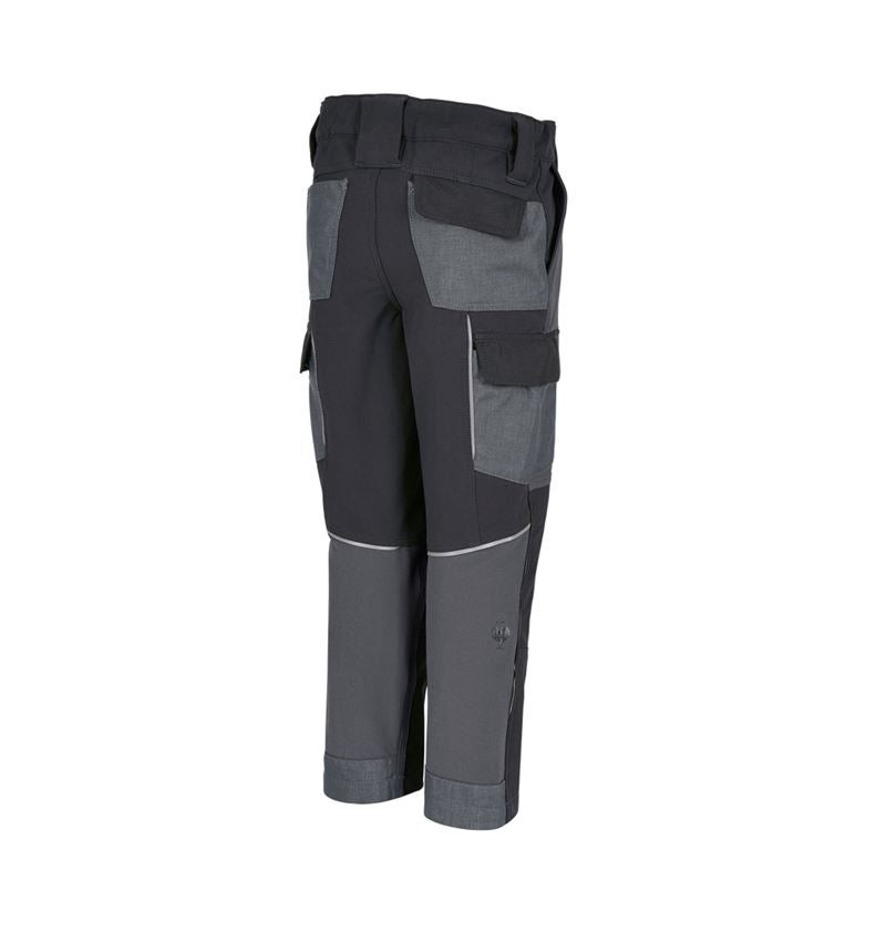 Trousers: Funct. cargo trousers e.s.dynashield, children's + cement/graphite 1