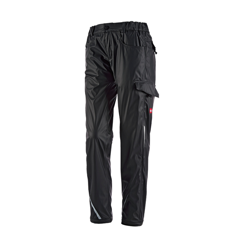 Work Trousers: Rain trousers e.s.motion 2020 superflex, ladies' + black/platinum 1
