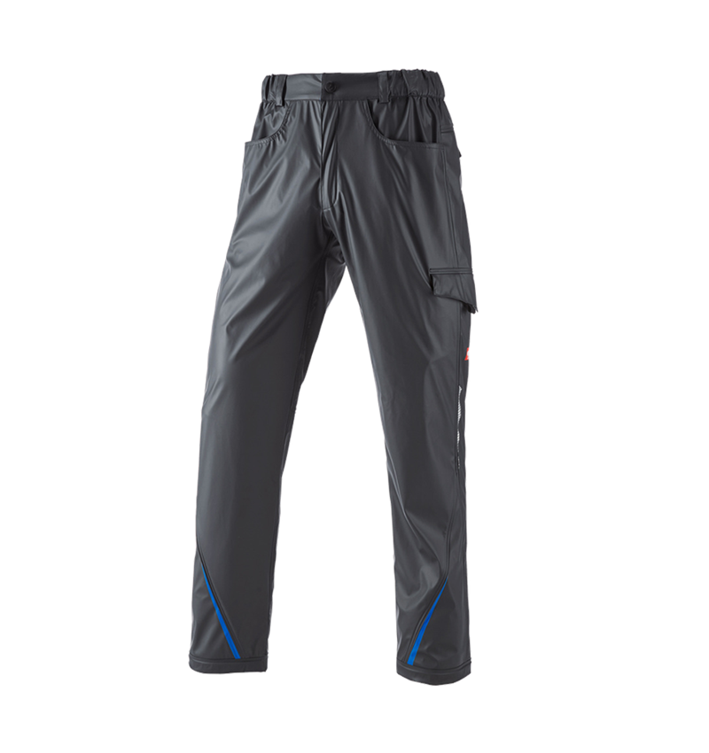Work Trousers: Rain trousers e.s.motion 2020 superflex + graphite/gentianblue 1