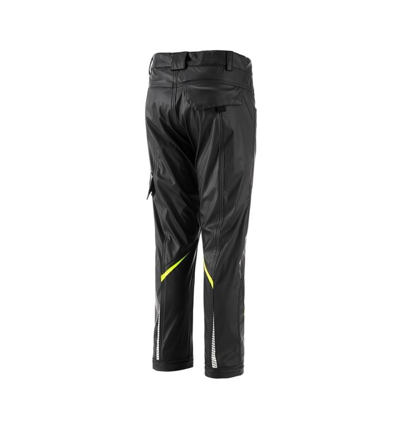 Trousers: Rain trousers e.s.motion 2020 superflex,children's + black/high-vis yellow/high-vis orange 2