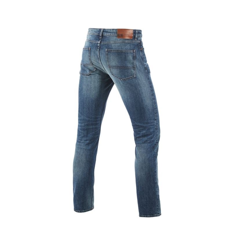 Work Trousers: e.s. 5-pocket stretch jeans, slim + mediumwashed 3