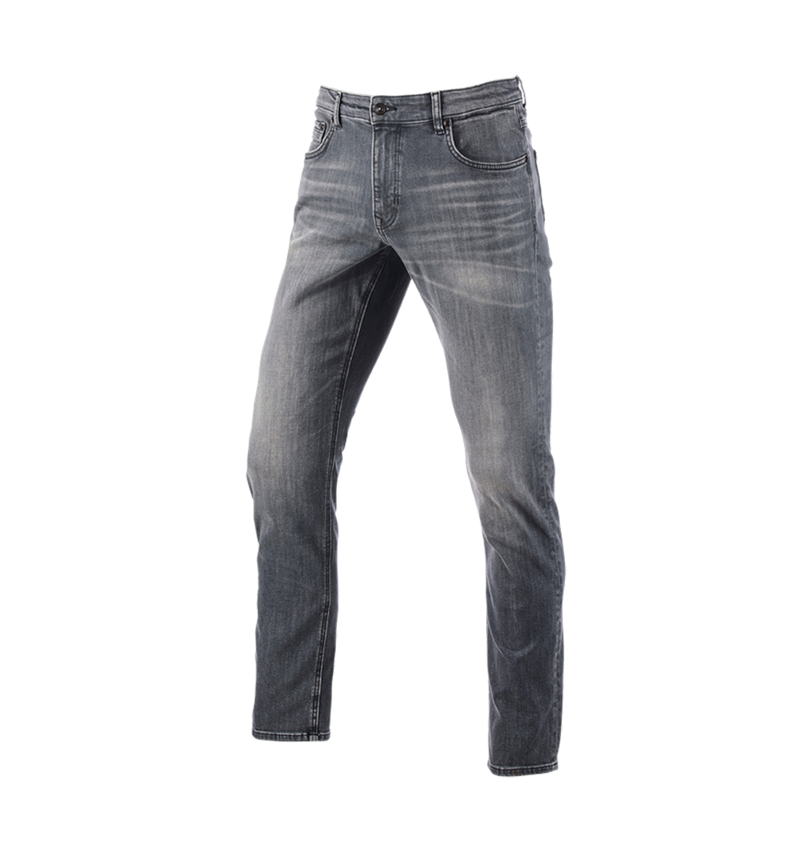 Work Trousers: e.s. 5-pocket stretch jeans, straight + graphitewashed 2