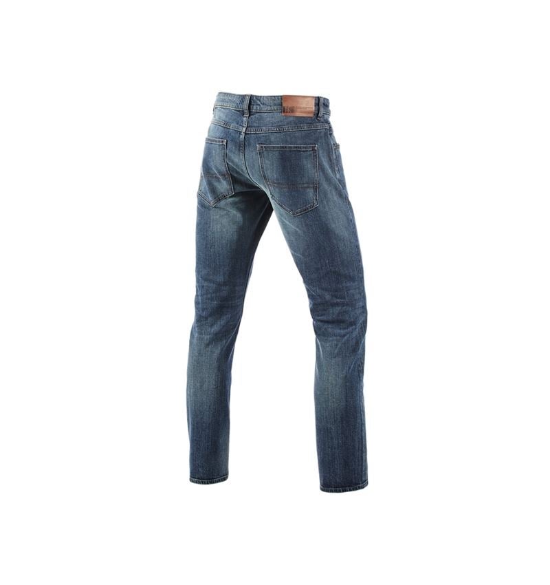 Work Trousers: e.s. 5-pocket stretch jeans, straight + mediumwashed 3