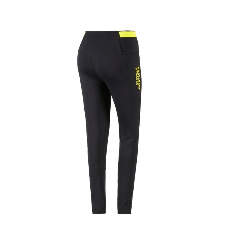 Work Trousers: Race tights e.s.trail, ladies' + black/acid yellow 4
