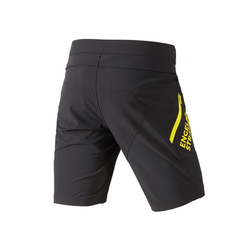 Work Trousers: Functional short e.s.trail + black/acid yellow 4