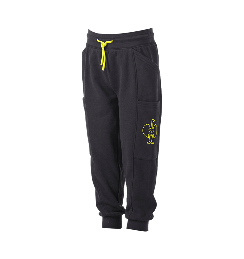 Trousers: Sweat pants light e.s.trail, children's + black/acid yellow 4
